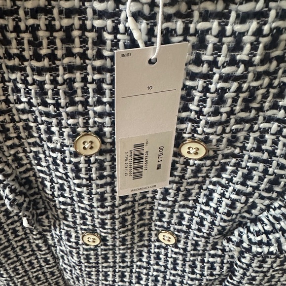 Janie and Jack Black and White Tweed Dress - Picture 2 of 5